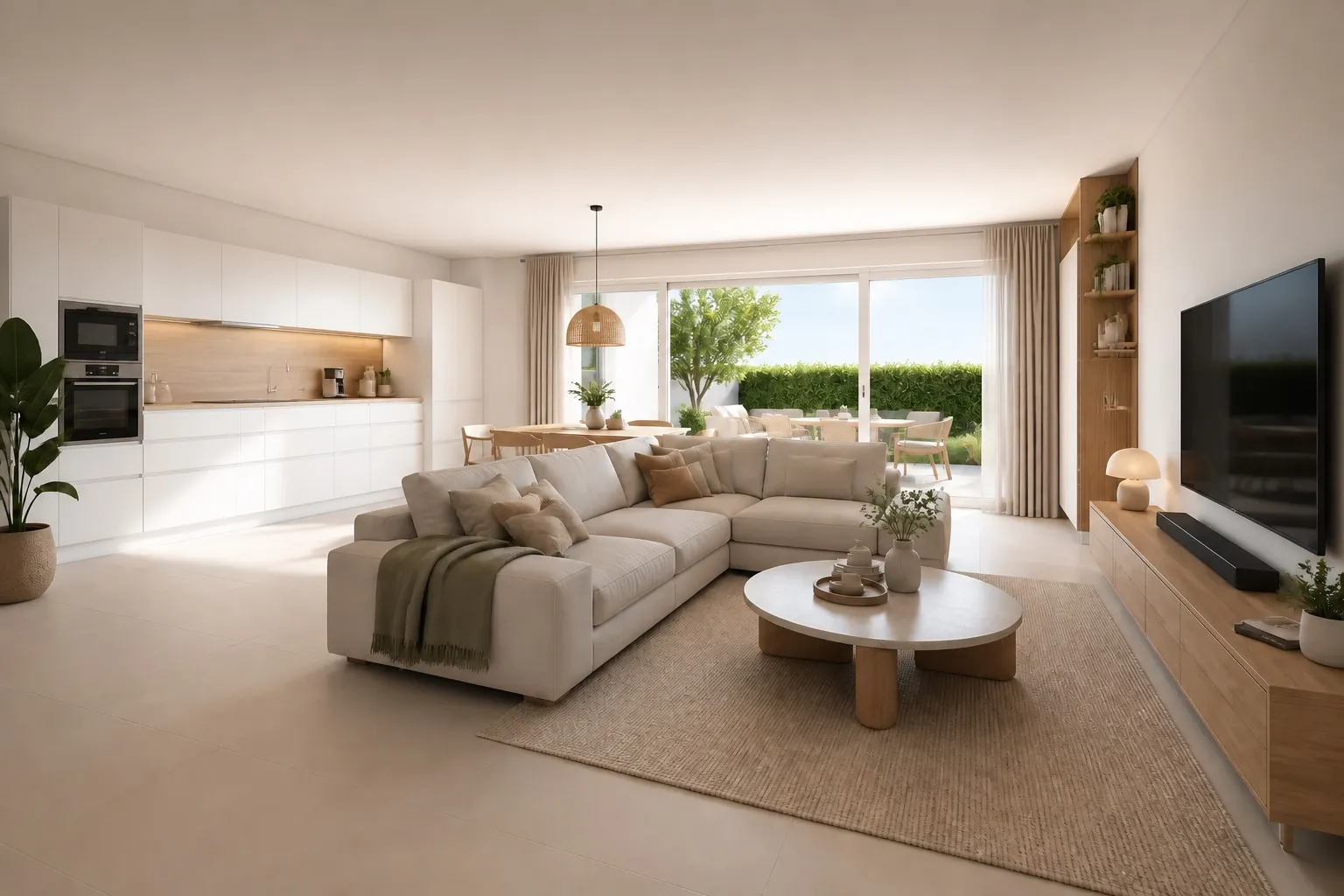 Espace de vie traversant